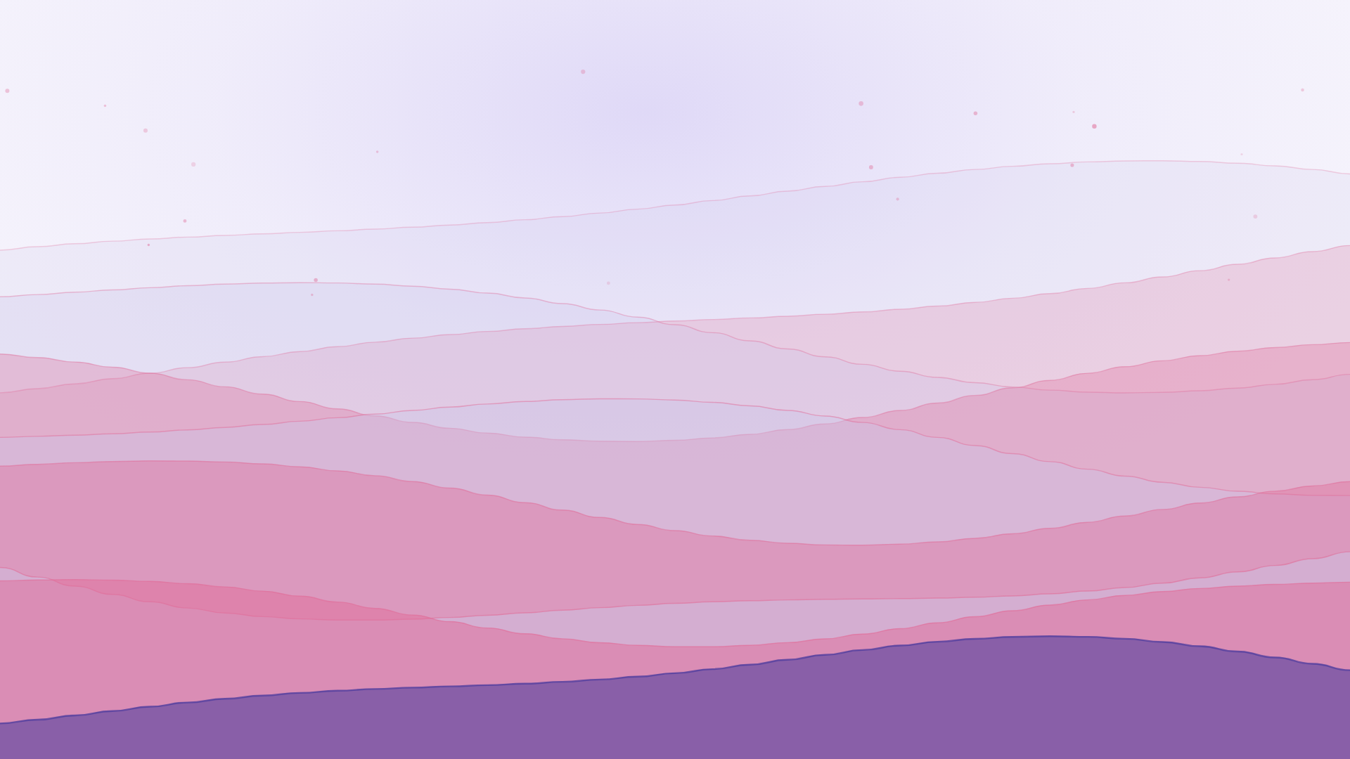 A 1920 by 1080 wave background: smooth indigo and rose bands stacked from the bottom of the frame, with the upper third left clear.